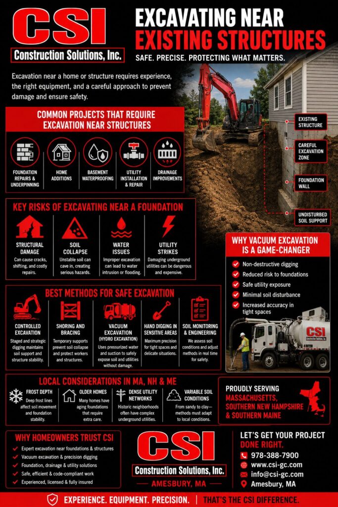 excavation for new construction prep