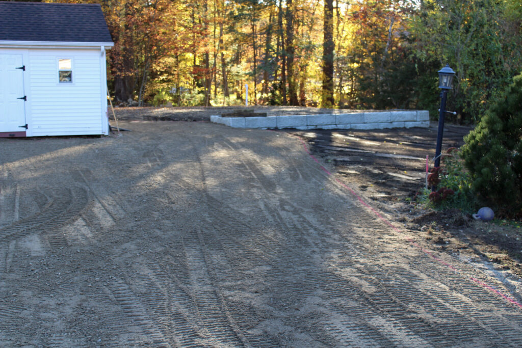grading after utility installation in southern NH